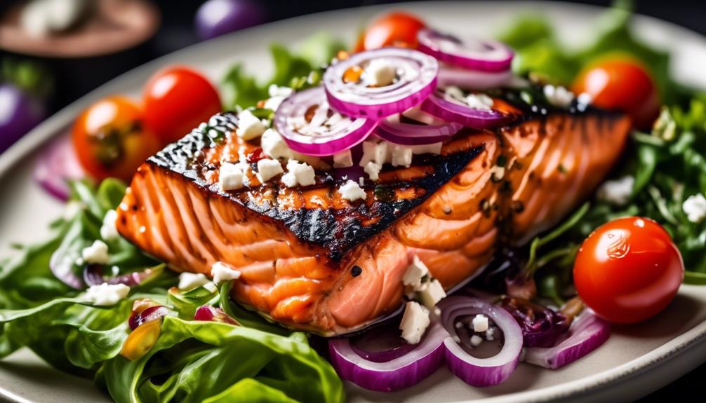 greek inspired salmon salad