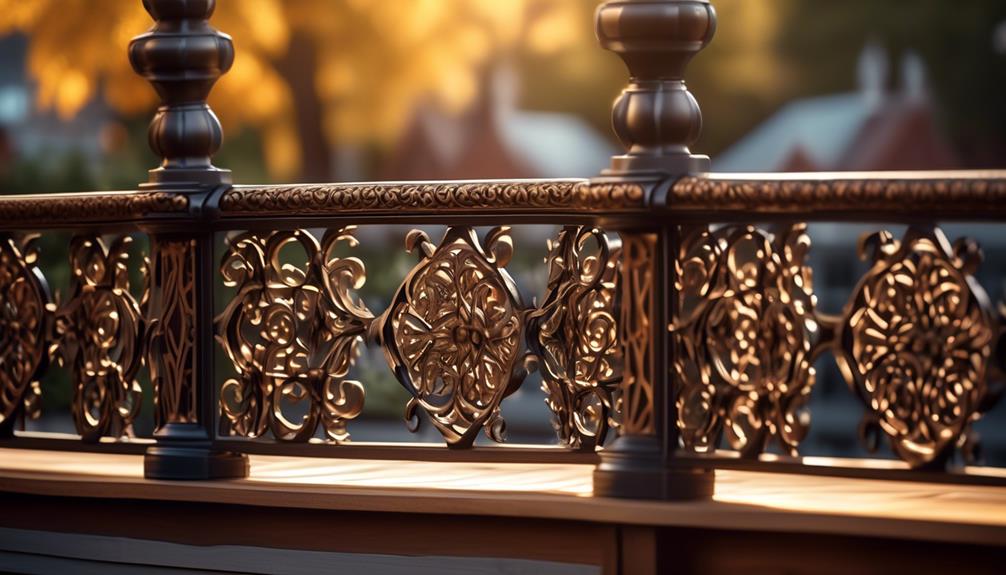 intricate deck railings design