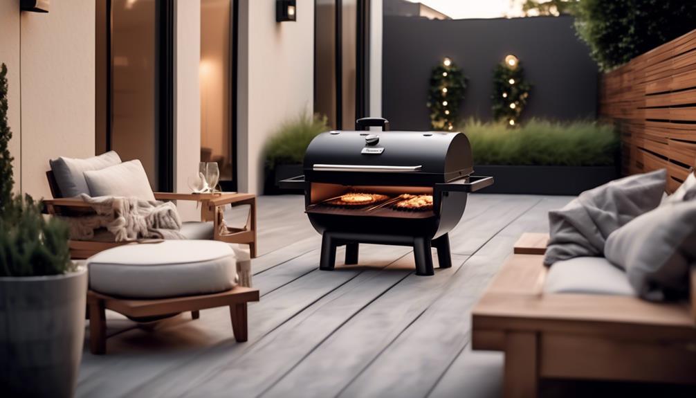 minimal outdoor cooking space
