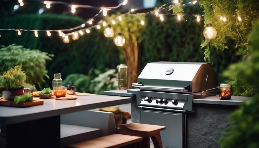 modern outdoor cooking area