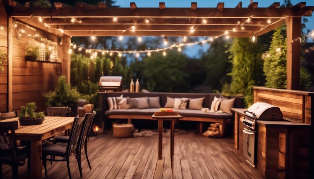 rustic wooden terrace and patio designs