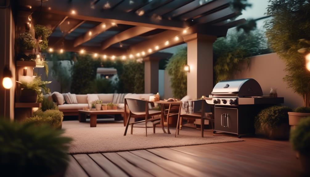 simple and stylish bbq terrace design
